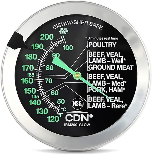 Vista 2 de CDN IRM200-Glow Proaccurate Carne/Aves de corral termómetro a prueba de horno-NSF Certificado, Large Dial-GLOW Meat/Poultry, A, Not Applicable