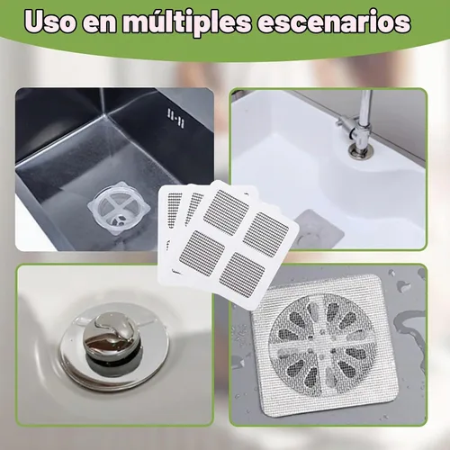 Vista 6 de Adhesivos desechables para drenaje de pelo, adhesivo mejorado para drenaje de piso de 4 pulgadas, adhesivo de malla de drenaje de suelo, calcomanías