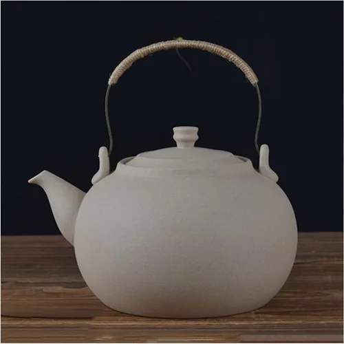 Vista 7 de LIOONS Hervidor de té de grado alimenticio, tetera creativa de moda, silbato de cerámica, tetera de fuego directo para el hogar, tetera de gran