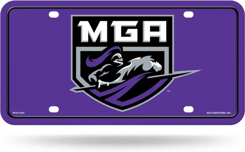 Vista 18 de NCAA etiqueta de metal para auto, negro