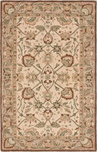 Vista 22 de SAFAVIEH Antiquity Collection - Alfombra decorativa de 3 x 5 pies, color marfil y beige, hecha a mano, lana tradicional, ideal para zonas de alto