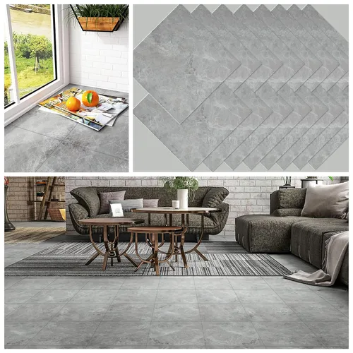 Vista 21 de CHICHOME Paquete de 6 azulejos de suelo impermeables de 12 x 12 pulgadas para despegar y pegar, azulejos de vinilo autoadhesivos extraíbles