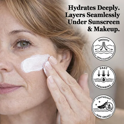 Vista 2 de Vivo Per Lei Crema de día - Crema facial del mar muerto para piel opaca y seca - Crema de día hidratante con manteca de karité - Hidratante de día
