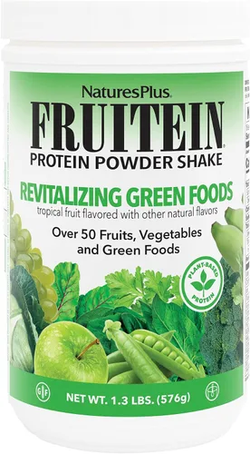 Vista 7 de NaturesPlus FRUITEIN - Batido exótico de frutas rojas – 1.3 libras – 0.46 oz de proteína a base de plantas por porción – Apoya la energía