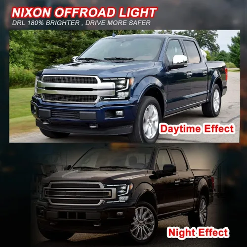 Vista 6 de Nixon Offroad Faros delanteros de proyector para Ford F150 2018-2020 Conjunto de faros LED completos con DRL / señal de giro secuencial