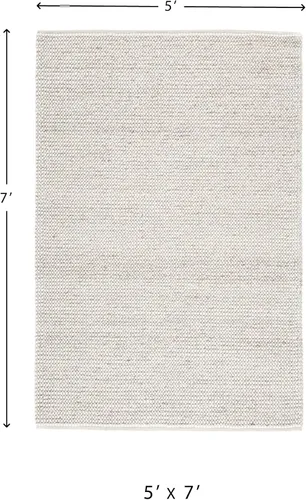 Vista 3 de Signature Design by Ashley Jossick - Alfombra neutra de pelo bajo de 5 x 7 pies, color beige y gris