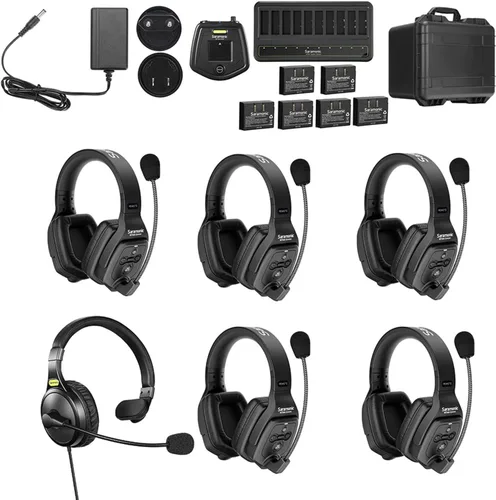 Vista 16 de Saramonic WiTalk-WT2D Full Duplex Wireless Intercom Headset System para 2 Personas 1.9GHz Comunicación Intercomunicador Auriculares con Estuche