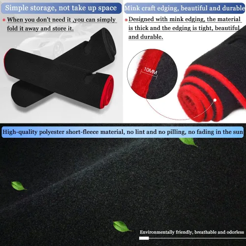 Vista 6 de Funda para salpicadero Alfombrilla para salpicadero Alfombrilla para tablero a medida para Nissan Frontier 2007-2019 para Suzuki Equator 2009-2012