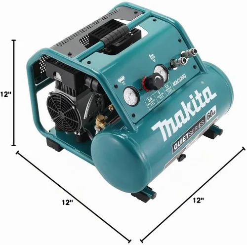 Vista 10 de Makita MAC320Q Quiet Series 1-1/2 HP, Compresor de aire eléctrico, sin aceite, 3 galones