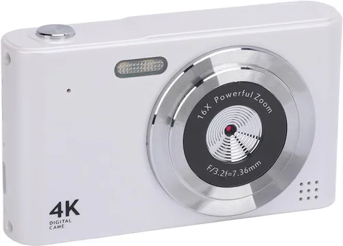 Vista 10 de Cámara digital 4K, enfoque automático 16x zoom 48MP cámara de vlogging con pantalla de 2.4 pulgadas, cámara compacta antivibración con flash