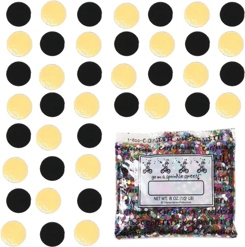 Vista 182 de Confetti Circle 1/4" Negro, Azul Marino Combo - 2 bolsas de media onza (1 oz) (8550/9971)
