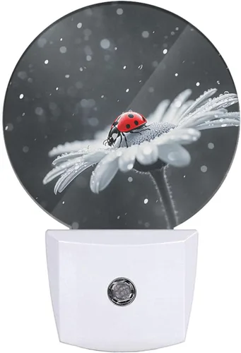 Vista 10 de Luz nocturna cardenal, pájaro rojo del norte en rama de árbol, luz nocturna LED para encendido/apagado automático para pasillo, escalera, cocina