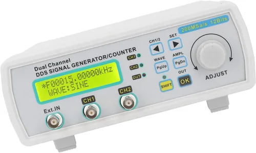 Vista 5 de Contador de generador DDS DC5V DDS generador de funciones programables de doble canal Medidor de frecuencia de forma de onda arbitraria