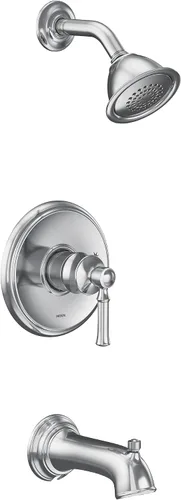 Vista 5 de Moen UT2183EPBN Dartmoor M-CORE Serie 2 - Kit de molduras para bañera y ducha con 1 mango, requiere válvula, níquel cepillado