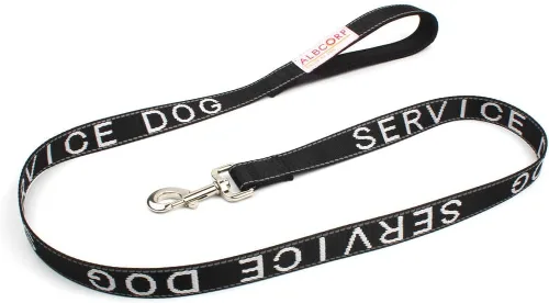 Vista 9 de Correa para perro de apoyo emocional ALBCORP 4 pies x 1 pulgada – Correa reflectante ESA con letras bordadas de apoyo emocional, nylon resistente