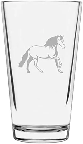 Vista 34 de Shetland Pony (cuerpo) - Vaso de pinta grabado con temática de caballo alternativo de 16 onzas