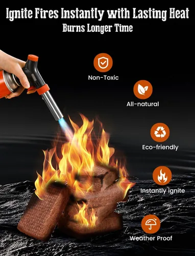 Vista 5 de E500 Arrancador de fuego, cuadrados para barbacoa, fogata, chimenea, estufa de leña, chimenea, hoguera, parrilla, 32 cubos para uso en interiores