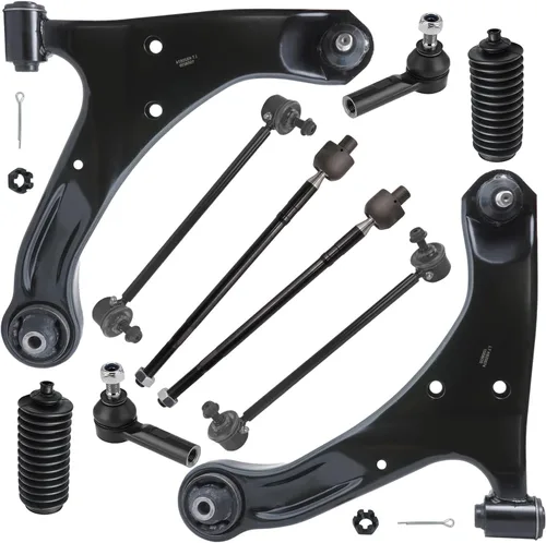 Vista 107 de Detroit Axle - Kit de suspensión delantera de 10 piezas para Chevrolet Trailblazer GMC Envoy 2004-2007 2005 2006 Soportes de brazo de control