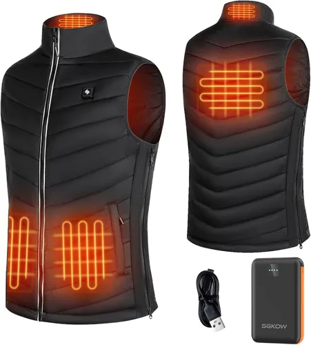 Vista 2 de SGKOW Heated Vest for Men with 7.4v Battery Pack Included,Updated Lightweight Heated Clothing Winter Outdoor