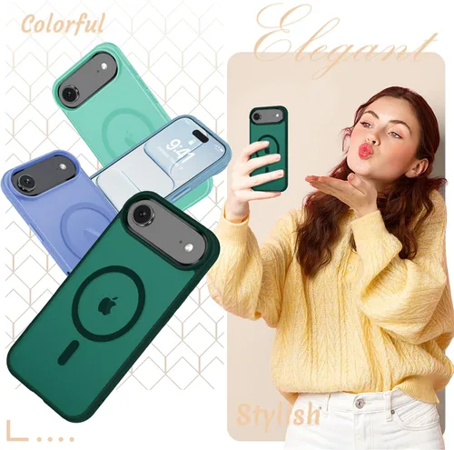 Vista 130 de Funda para Google Pixel 10 Pro XL, cubierta magnética mate, color negro Fit for MagSafe, Screen Protector included, Shockproof Military Grade