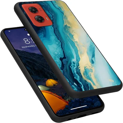 Vista 18 de Funda para Motorola Moto G Play 4G 2024, delgada y ligera, de silicona de TPU suave, color negro, ultrafina, para Motorola Moto G Play 4G 2024, Art