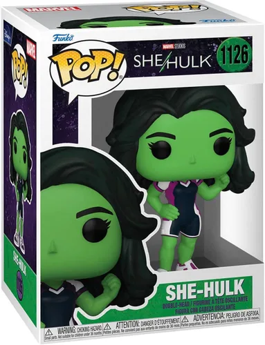 Vista 3 de POP Marvel: [She Hulk] Attorney at Law - [She Hulk] Figura de vinilo Funko (empaquetada con funda protectora de caja compatible), multicolor, 3.75