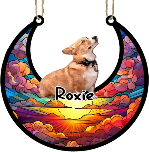Vista 72 de LOVELYPOD Adorno de Navidad personalizado para perro pastor australiano, atrapasoles conmemorativo, adorno de Navidad de pastor australiano