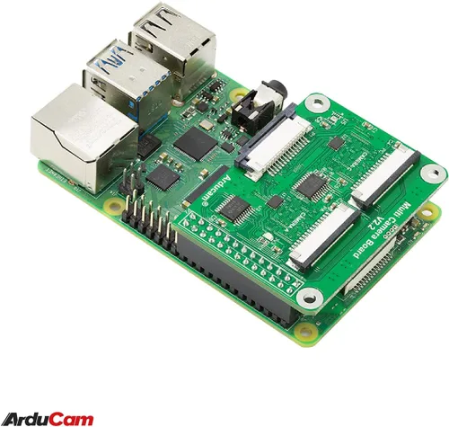 Vista 6 de Arducam Módulo adaptador de cámara múltiple V2.2 para Raspberry Pi 5, 4B, compatible con módulo de cámara Rasperry Pi 3/V2/V1 y cámaras IMX477