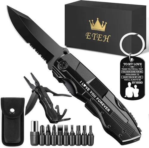 Vista 7 de Regalos para hermano de hermanas amigas, regalos de cumpleaños, Navidad, hermano, cuchillo multiherramienta "Best Brother Ever", multiherramienta