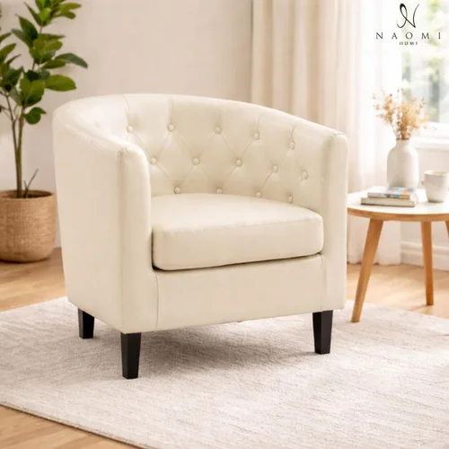 Vista 9 de Ariana Silla Giratoria de Barril de 360 Grados Silla de Acento Giratoria para Sala de Estar con Reposabrazos Silla de Acento Pequeña para el Hogar