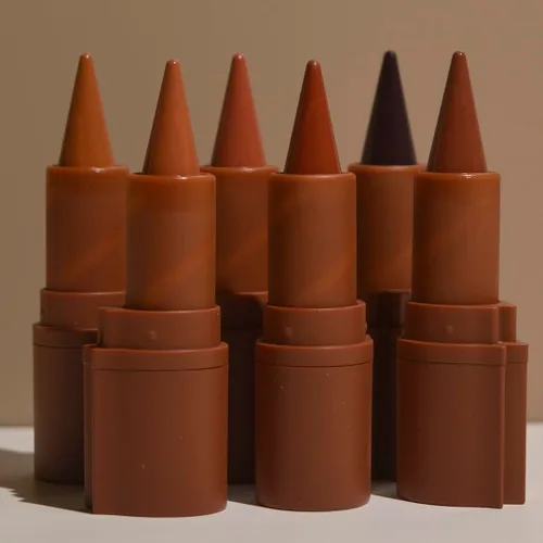 Vista 16 de BAISEN DIARY 2 en 1 doble punta mate delineador de labios y brillo de labios, lápiz combinado de labios marrón nude degradado, delineador de labios