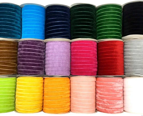 Vista 3 de Cinta de terciopelo negro de 50 yardas de 3/8 pulgadas, cinta vintage para envolver regalos, cintas para manualidades, cinta fina, adornos de tela