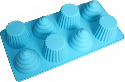 Vista 5 de X-Haibei Gran cono de helado Cupcake Jabón Pan Bakeware Bandeja de 8 cavidades
