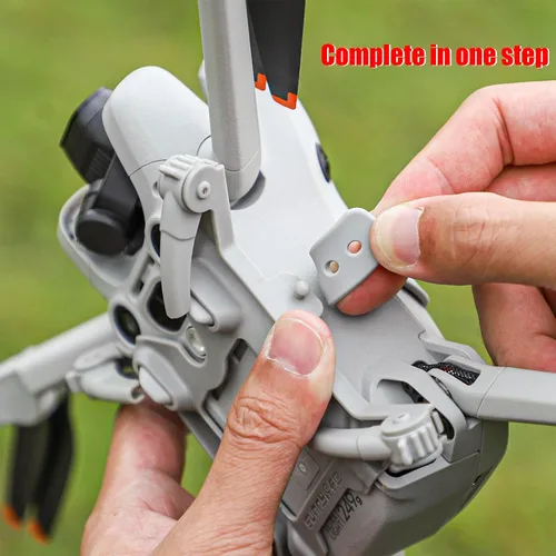 Vista 7 de Mavic Mini4 Pro - Kit de pierna de tren de aterrizaje plegable para DJI Mini 4 Pro RC Cámara Drone Accesorios Extensor de Altura Extensiones Gris