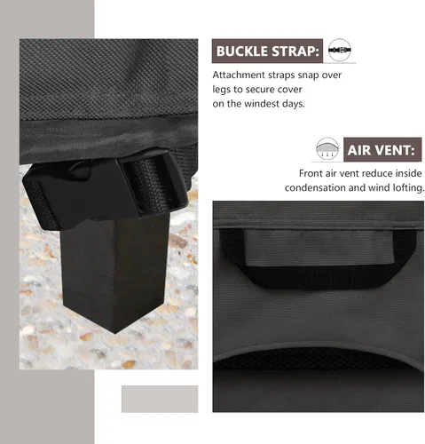 Vista 4 de ULTCOVER Cubierta vertical impermeable para ahumador eléctrico de 30 pulgadas para la mayoría de los ahumadores cuadrados de gas propano de hasta 19
