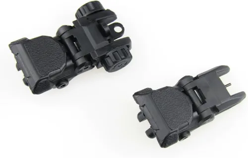 Vista 5 de TACFUN Negro Tactical Smart Polímero Delantero/Trasero Combo Set Flip Up