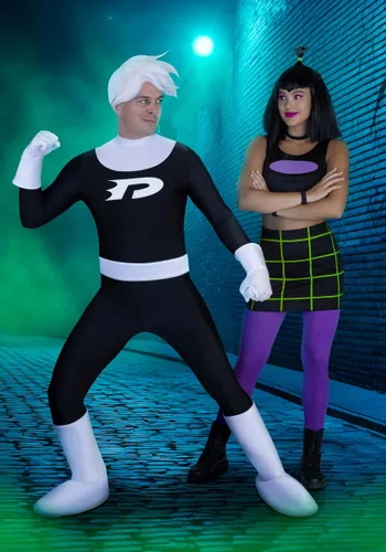 Vista 3 de Disfraz de Mujer Samantha Manson de Danny Phantom Multicolor