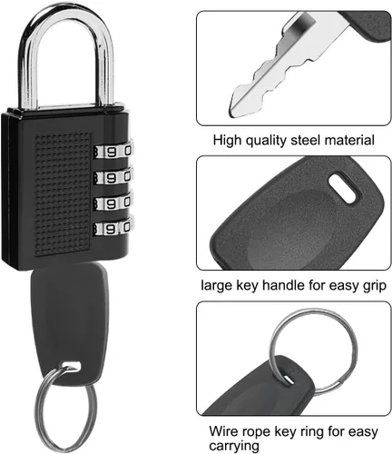 Vista 4 de Llaves de equipaje, 002 007 Llaves plateadas para T-S-A 002 007 llaves de bloqueo de equipaje maestro + 1 llavero, compatible con bolsa, maleta
