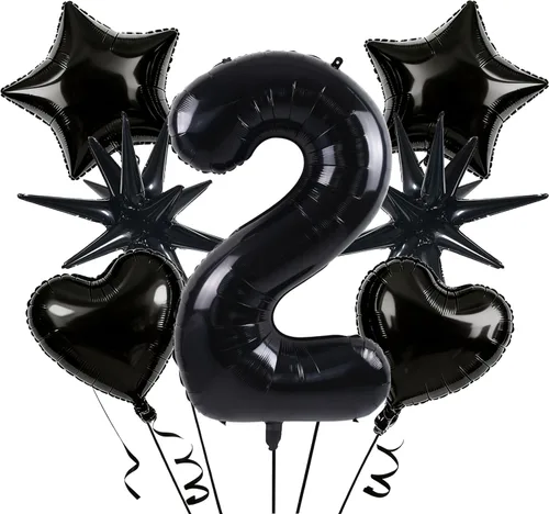 Vista 8 de TONIFUL Globos grandes de helio de letras B negras grandes de 40 pulgadas, globos de aluminio Mylar para decoración de suministros de fiesta