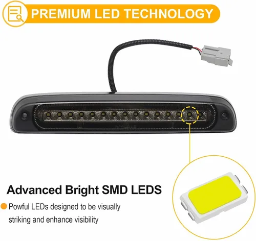 Vista 5 de R&F Auto Tercera Luz de Freno Estroboscópica LED de Repuesto para 1999-2016 F250 F350 F450 F550 Super Duty, para Ranger 1993-2011, 3ª Luz de Freno
