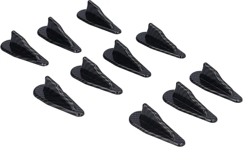 Vista 9 de Fydun Alerón de coche, universal 10 unids/set de generador de vórtice de aire ABS, aletas de tiburón para techo de coche