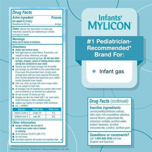 Vista 7 de Mylicon Gotas para alivio de gases para bebés, 0.5 onzas, paquete de 2