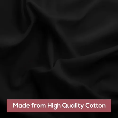Vista 5 de Superity Linen Fundas de almohada de tamaño estándar, paquete de 2 unidades, 100% algodón suave y cómodo, color negro