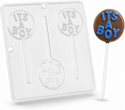 Vista 5 de Molde de caramelo de chocolate con piruleta "It's A Boy" Baby Shower 691