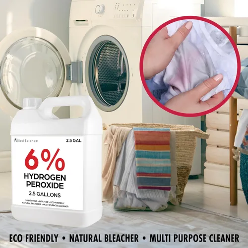 Vista 7 de Allied Science 6% de peróxido de hidrógeno, grado alimenticio H202 y agua desionizada, 2,5 galones