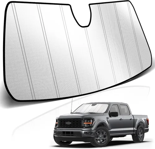 Vista 151 de KUST - Parasol plegable para parabrisas para BMW X1 E84, accesorios 2011 2012 2013 2014 2015, protector de visera de sol ajustable que bloquea