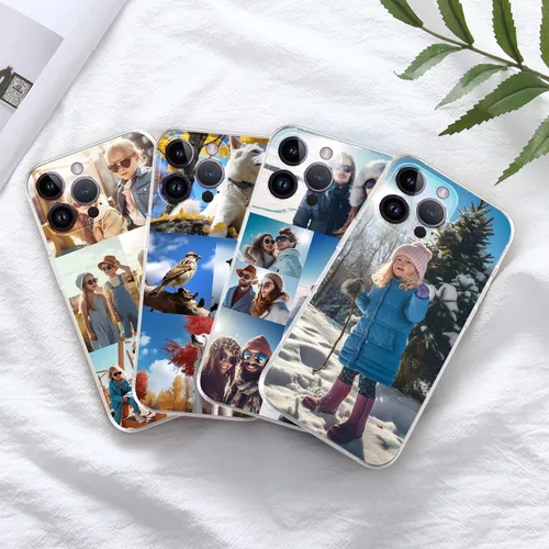 Vista 5 de Funda personalizada para iPhone 14, 13, 12, 11 Pro Max Mini Plus XR X Xs, diseña tu propia imagen, funda para fotos, a prueba de arañazos, 1 Foto