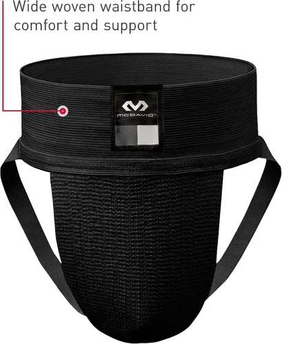 Vista 3 de Mcdavid Suspensorio, soporte atlético con bolsa de malla elástica, apoyo atlético para hombres, paquete de 2