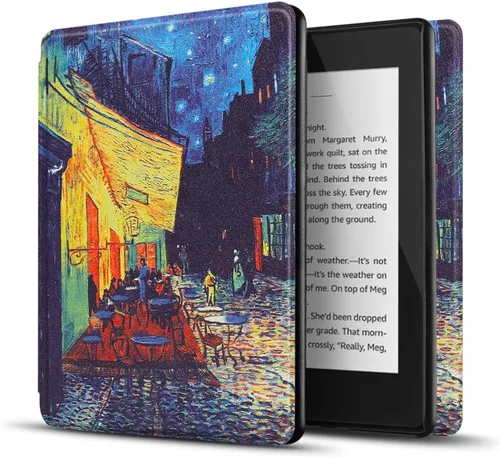 Vista 8 de TNP - Funda delgada para Kindle Paperwhite de 10ª generación, 2018 flor de Almond Blossom