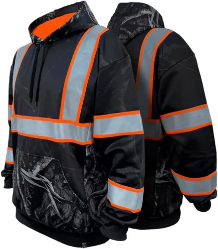 Vista 9 de SafetyShirtz SS360 ANSI Clase 3 Tipo R Sudaderas con Capucha Gráfica